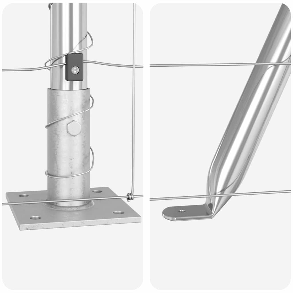 Zaunpfosten Galvanisiert 100 x 0,8 m Stahl
