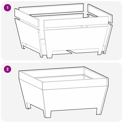 Feuerstelle Schwarz 80 x 80 x 43 cm Stahl