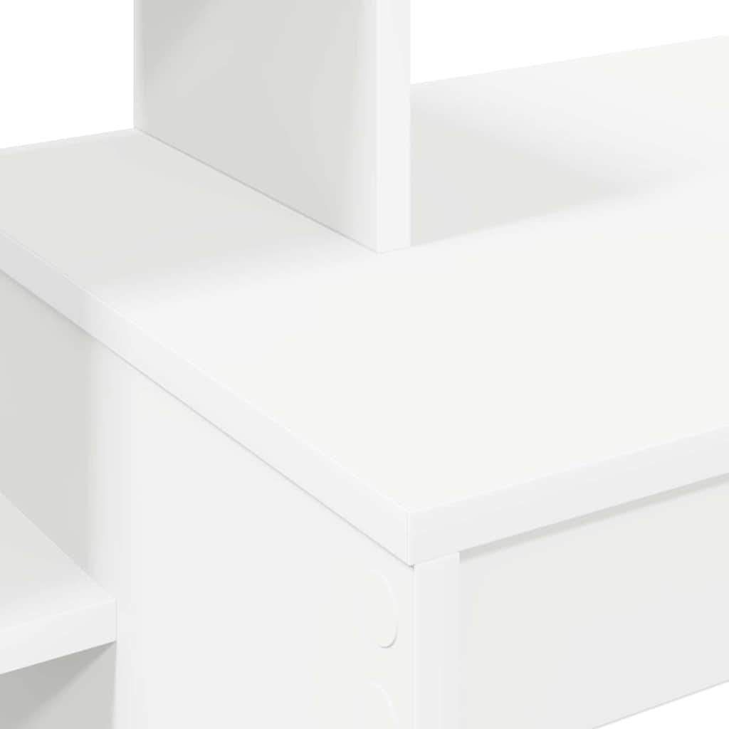 Schreibtisch mit Regal Weiß 100 x 40 x 90 cm Holzwerkstoff