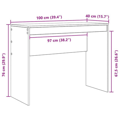 Schreibtisch Graues Sonoma 100 x 40 x 76 cm