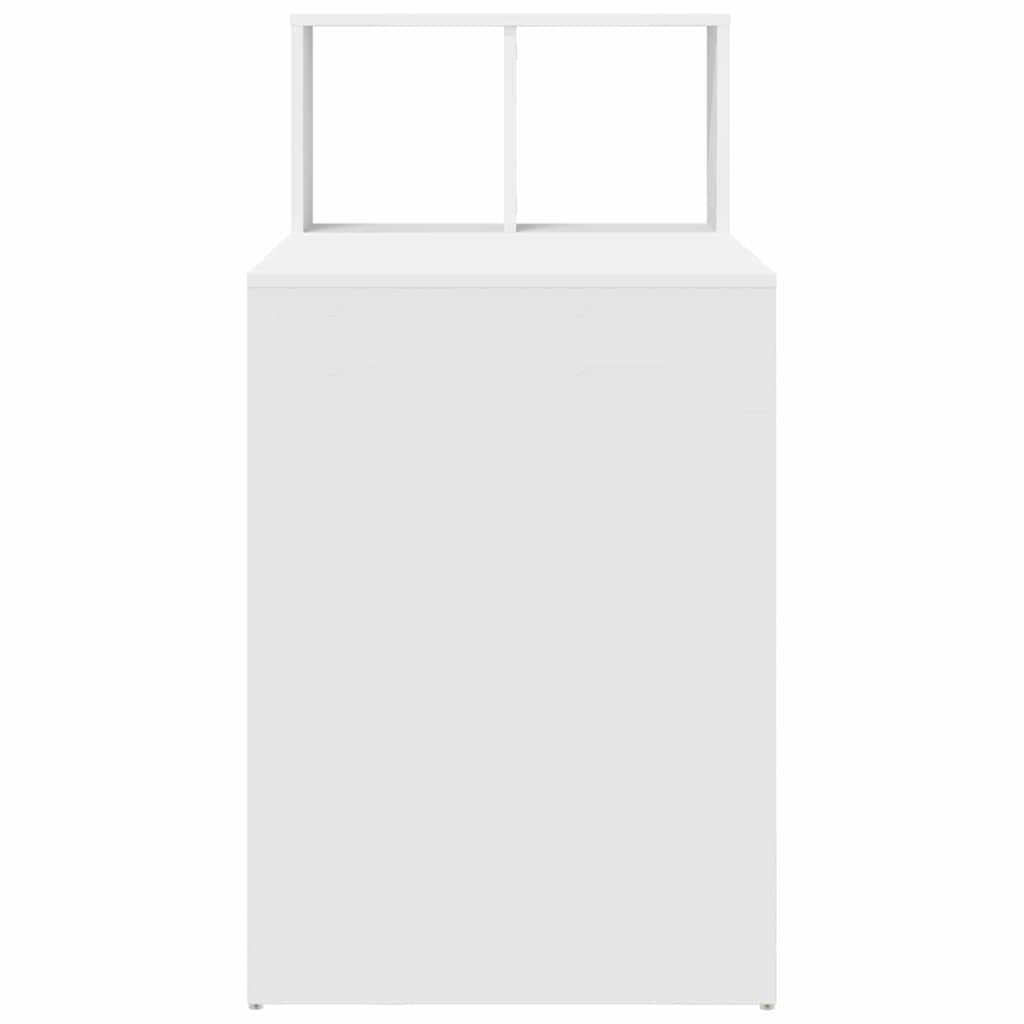 Schreibtisch mit Regal Weiß 108 x 55 x 103.5 cm Holzwerkstoff