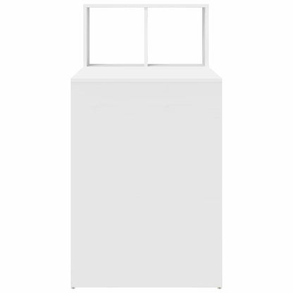 Schreibtisch mit Regal Weiß 108 x 55 x 103.5 cm Holzwerkstoff