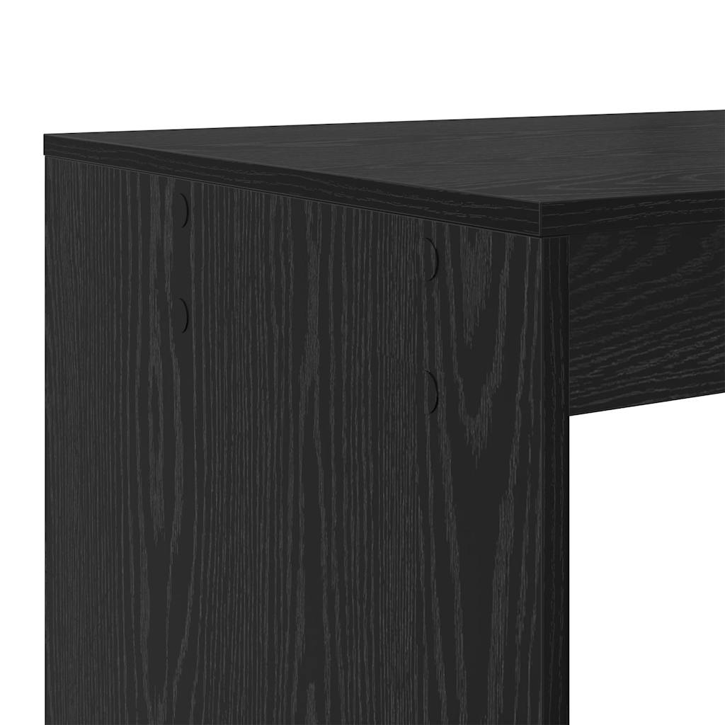 Schreibtisch mit Regal Schwarz Eichen-Optik 108 x 55 x 103.5 cm