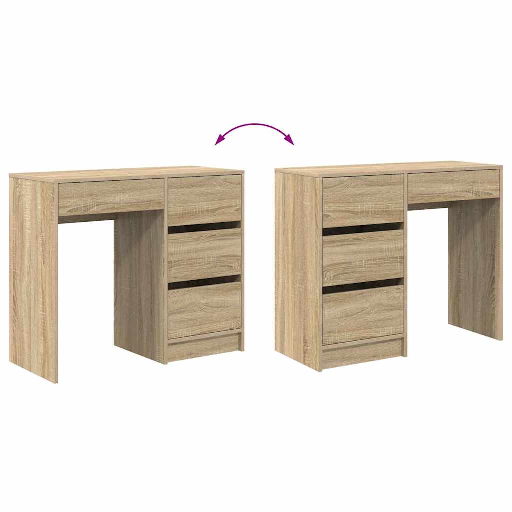 Schreibtisch Sonoma-Eiche 90 x 37,5 x 75 cm Holzwerkstoff