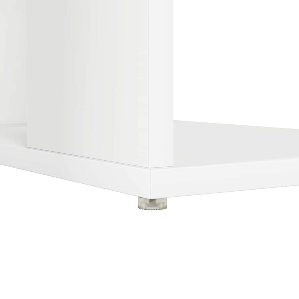 Schreibtisch mit Regal Weiß 130 x 50,5 x 75 cm Holzwerkstoff