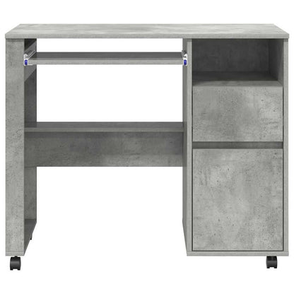 Tisch mit Rädern Beton Grau 91 x 50 x 77 cm Holzwerkstoff