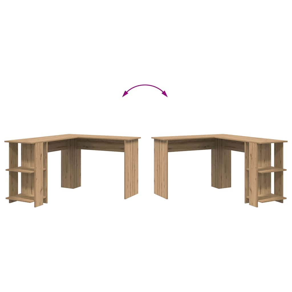 Eck-Schreibtisch mit Regal Artisan-Eiche 140 x 113,5 x 75 cm