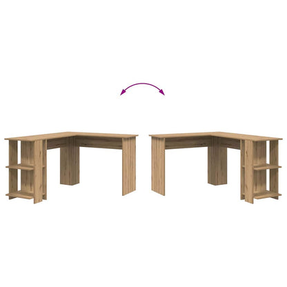 Eck-Schreibtisch mit Regal Artisan-Eiche 140 x 113,5 x 75 cm