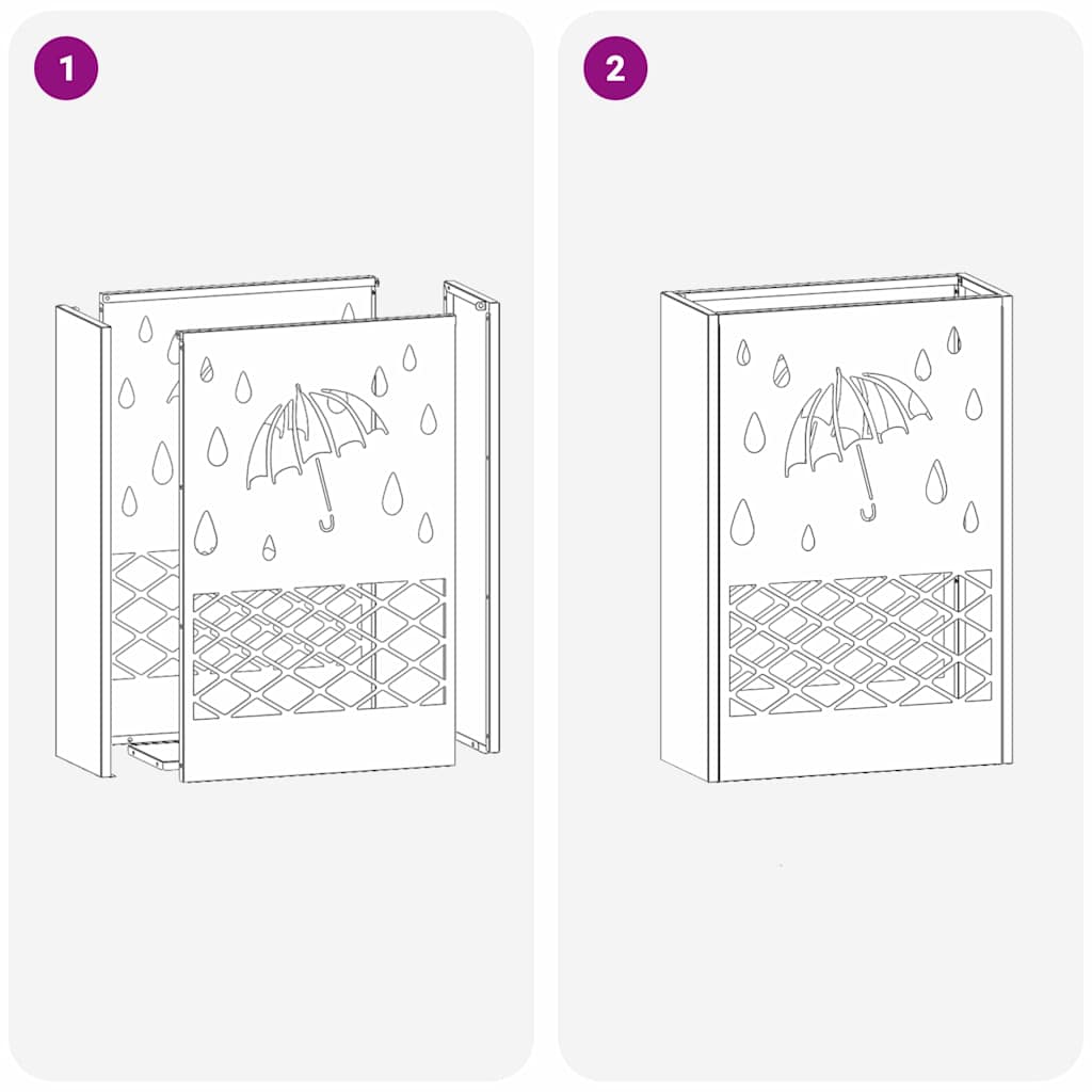 Sonnenschirmhalter Senfgelb 28 x 12 x 41 cm Stahl