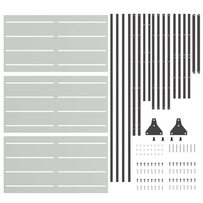 Sichtschutz Grau 100 x 50 x 180 cm Stahl