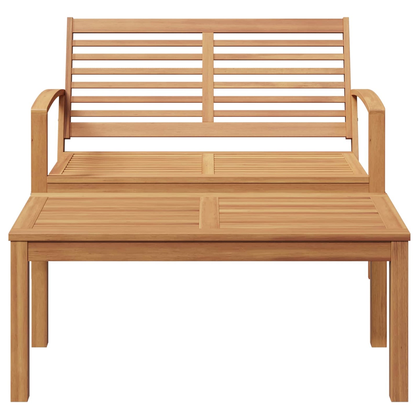 Bank 2 pcs Braun Massivholz Teak
