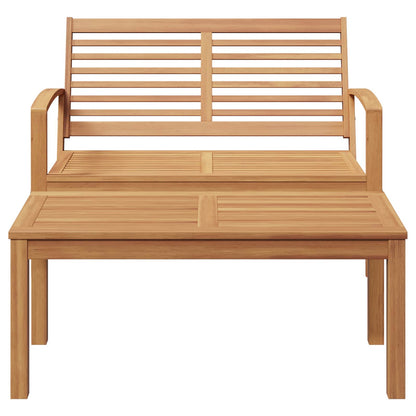 Bank 2 pcs Braun Massivholz Teak