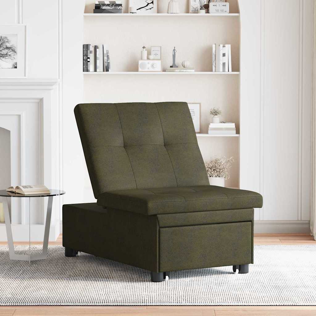 Schlafsofa Olivegrün 194 x 67 x 82 cm Huahua Stoff