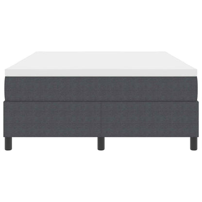 Boxspringbett Dunkelgrau und Weiß 140 x 200 cm Cordstoff