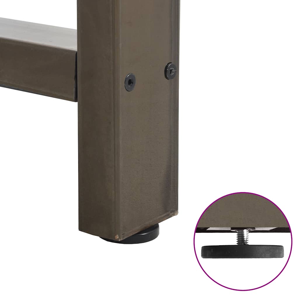 Konsolentischbeine Naturstahl 2 Stk. 28x(72-73) cm Stahl