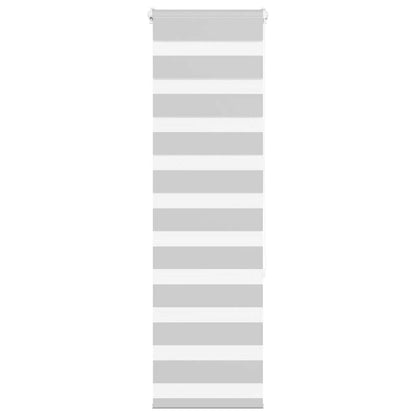 Doppelrollo Hellgrau 40x150 cm Stoffbreite 35,9 cm Polyester