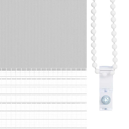 Doppelrollo Hellgrau 40x150 cm Stoffbreite 35,9 cm Polyester