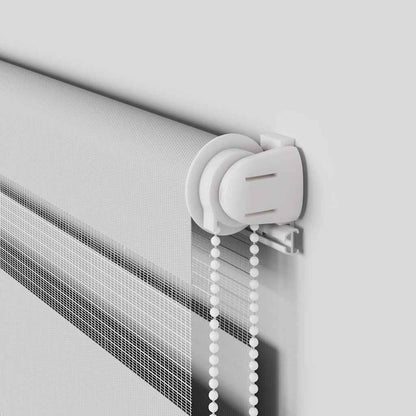 Doppelrollo Hellgrau 40x150 cm Stoffbreite 35,9 cm Polyester