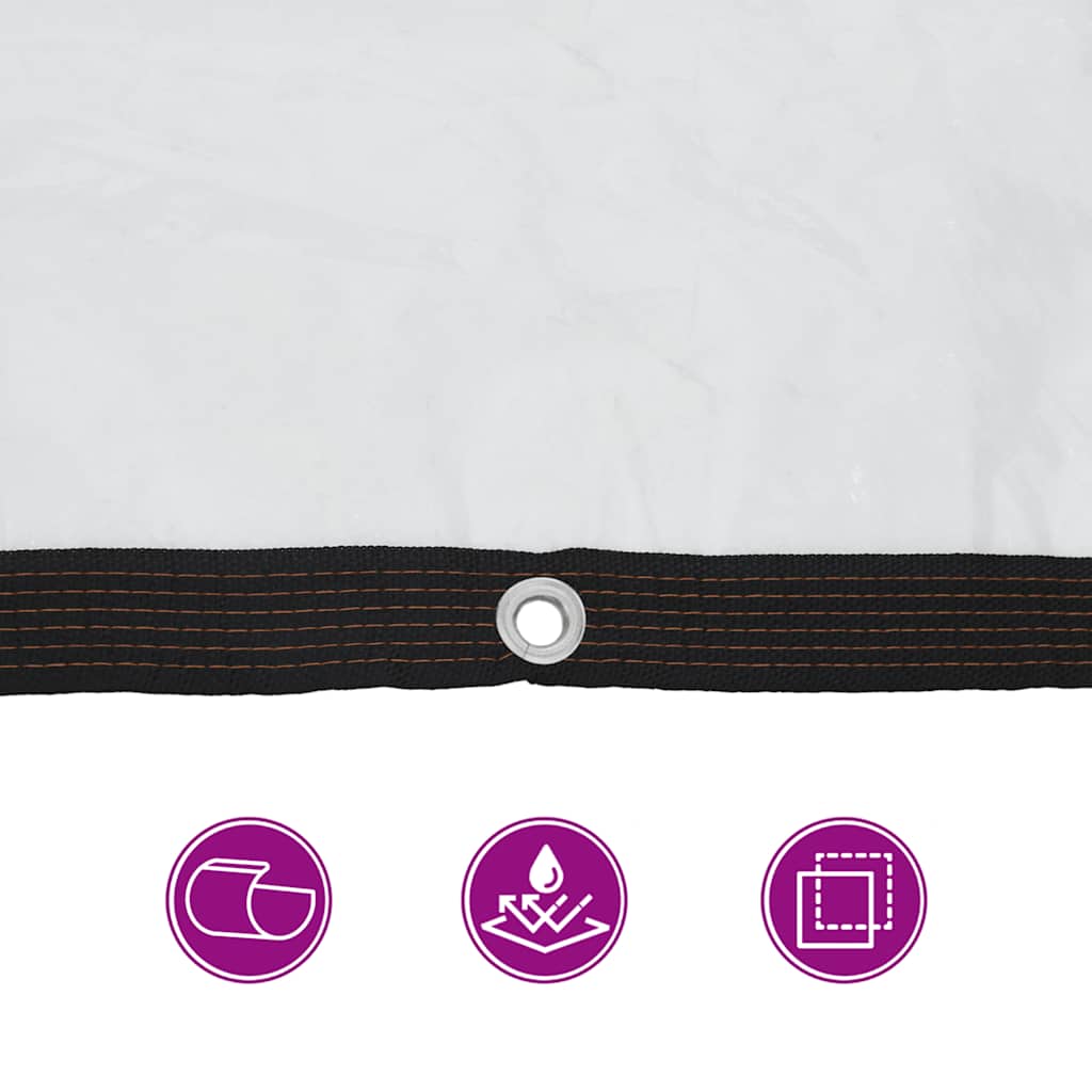 Transparente Plane mit Ösen 1x12 m Polyethylen