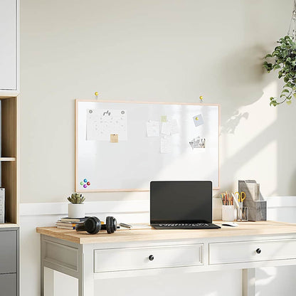 Magnetisches Whiteboard mit Rahmen aus massivem Kiefernholz 100 x 55 cm