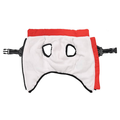 Hundemantel mit Geschirr Wasserdicht Reflektierend Rot L24