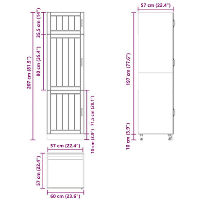 Küchenschrank Lucca Betongrau Holzwerkstoff