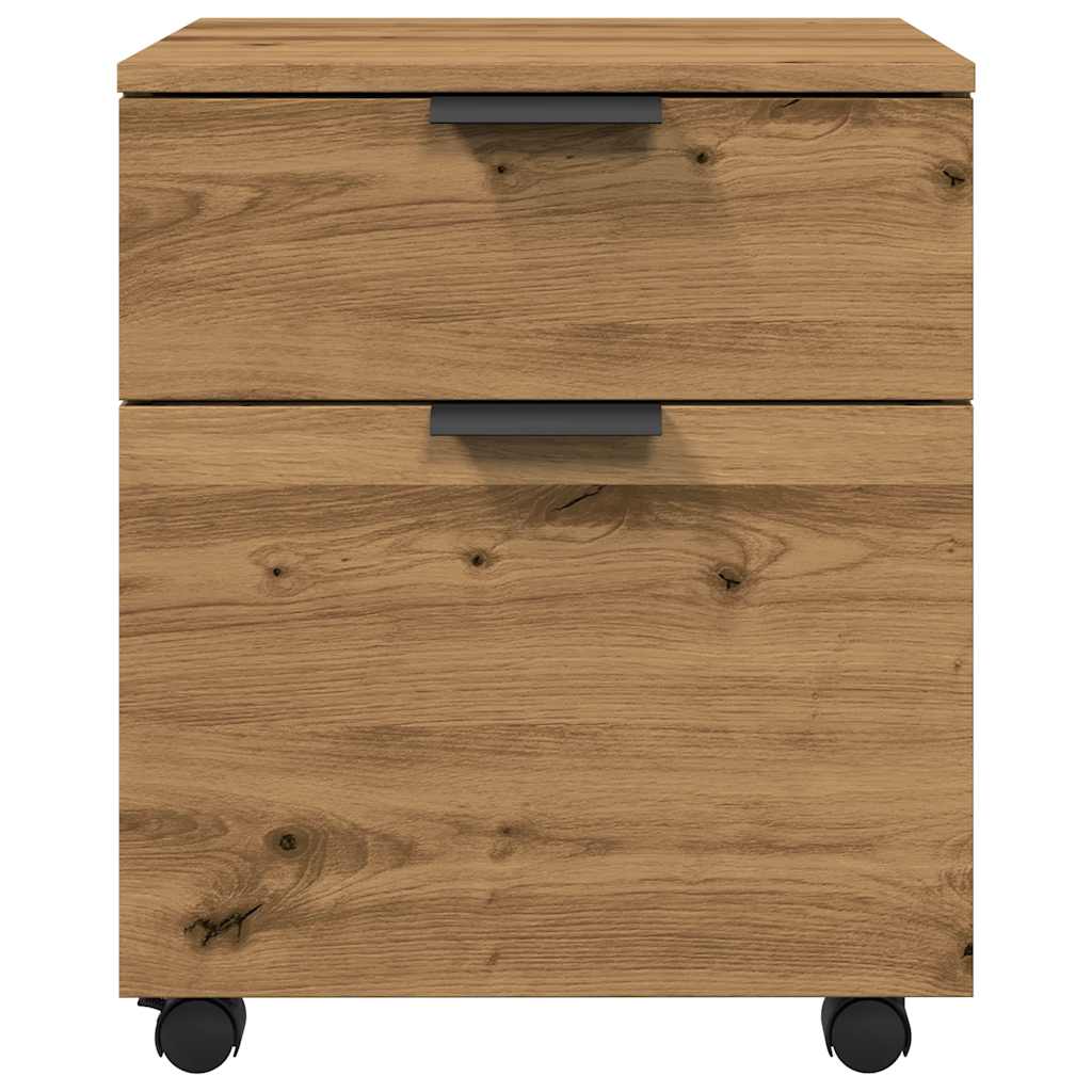 Mobiler Aktenschrank mit Rollen Artisan Eichen-Optik 45x38x54cm