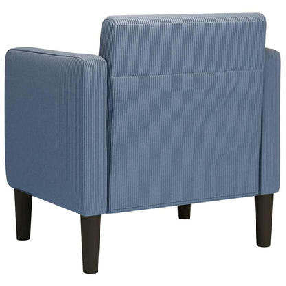 Sessel mit Armlehnen Blau 54 cm Cordstoff