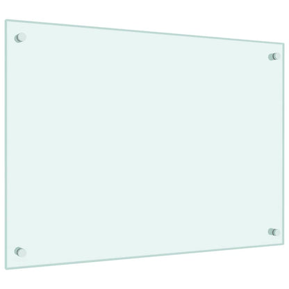 Küchenrückwände 2 Stk. Weiß 70x50 cm Hartglas