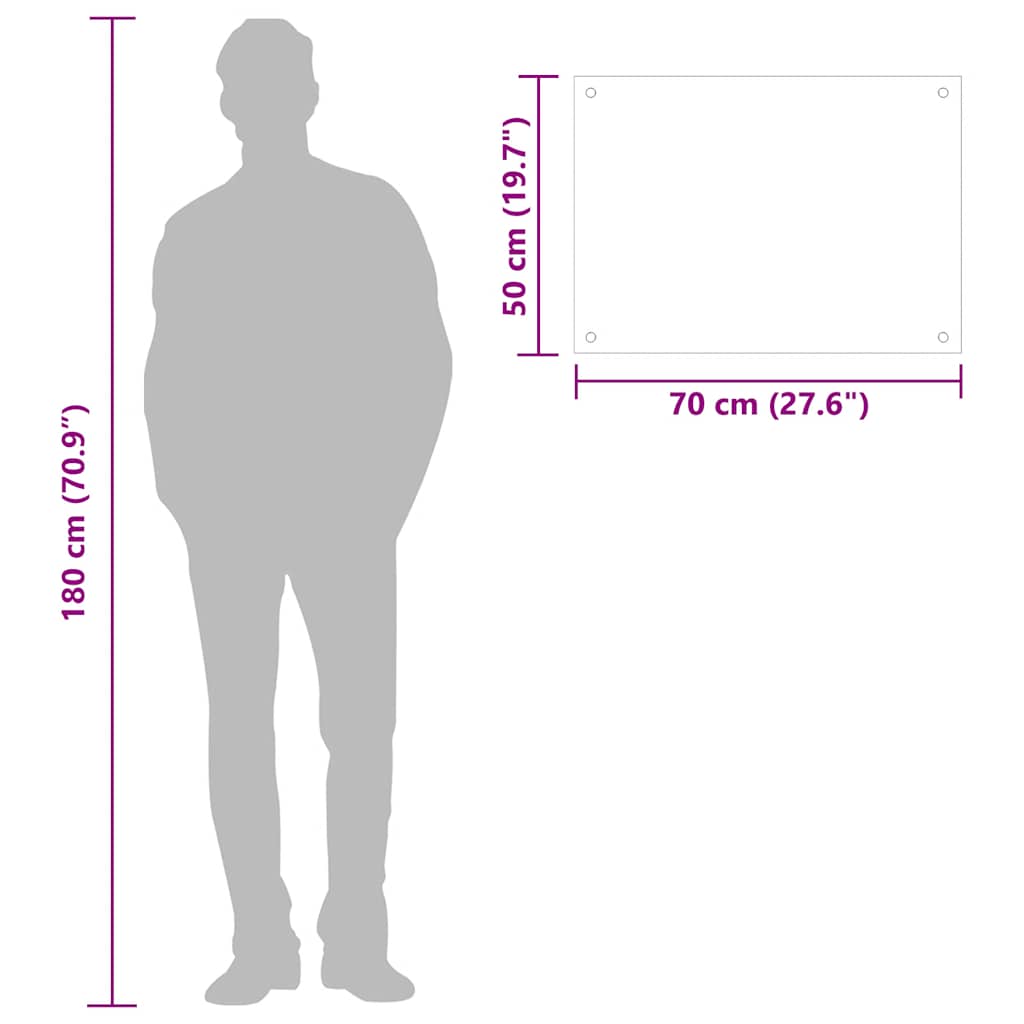 Küchenrückwände 2 Stk. Weiß 70x50 cm Hartglas