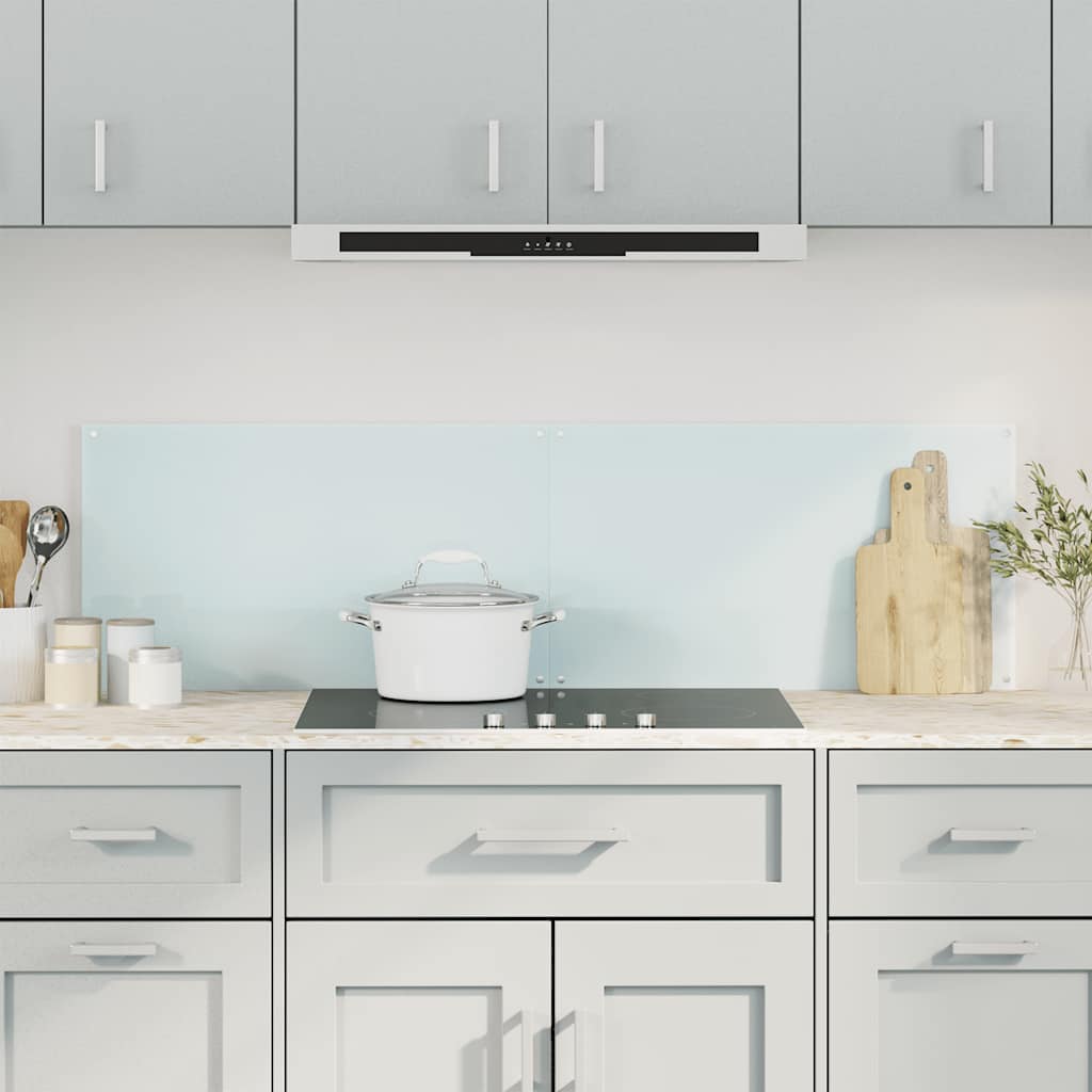 Küchenrückwände 2 Stk. Weiß 70x50 cm Hartglas