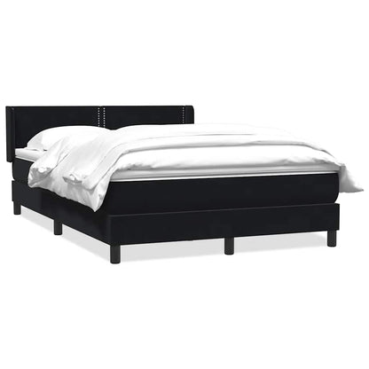 Boxspringbett mit Matratze Schwarz 160x220 cm Samt
