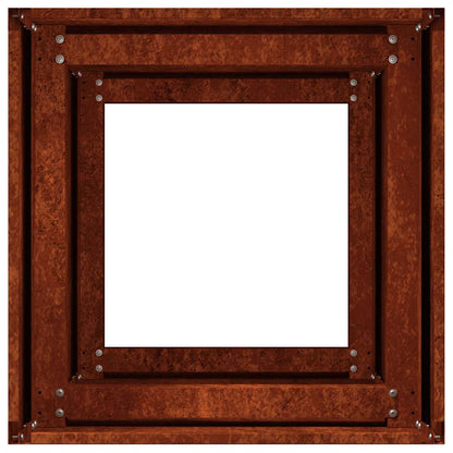 Pflanzkübel Rostig 40x40x80 cm Wetterfester Stahl