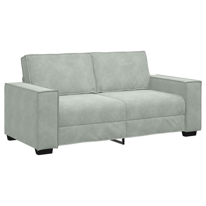 2-Sitzer-Sofa Hellgrau 180x78x84 cm Samt