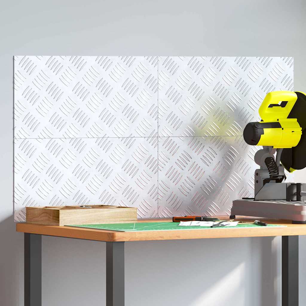 Treppe Tritt Rechtwinklig 4 pcs Silber 50 x 25 cm Aluminium