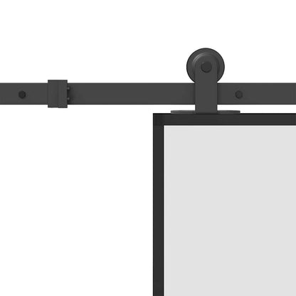 Schiebetür mit Beschlag 76x205 cm ESG-Glas & Aluminium