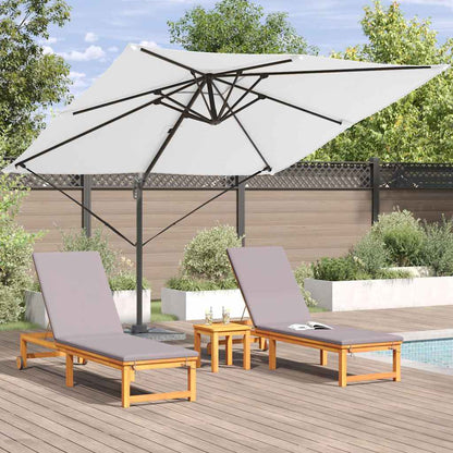 Roma Parasol Beige 286 x 284 x 265 cm Aluminium und Polyester