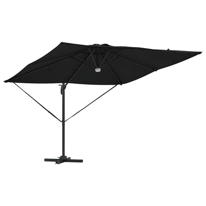 Roma Parasol Schwarz 286 x 284 x 270 cm Aluminium und Polyester