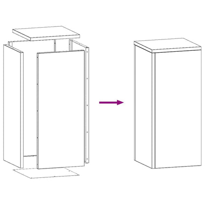 Pflanzenständer 2 pcs Anthrazit 24 x 24 x 55 cm Stahl