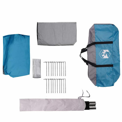 Familienzelt für 4 Personen Blau und Grau 324 x 255 x 230 cm