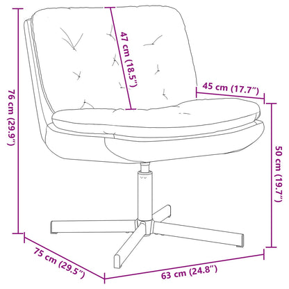 Drehender Entspannungsstuhl Rosa 63 x 75 x 76 cm Samt