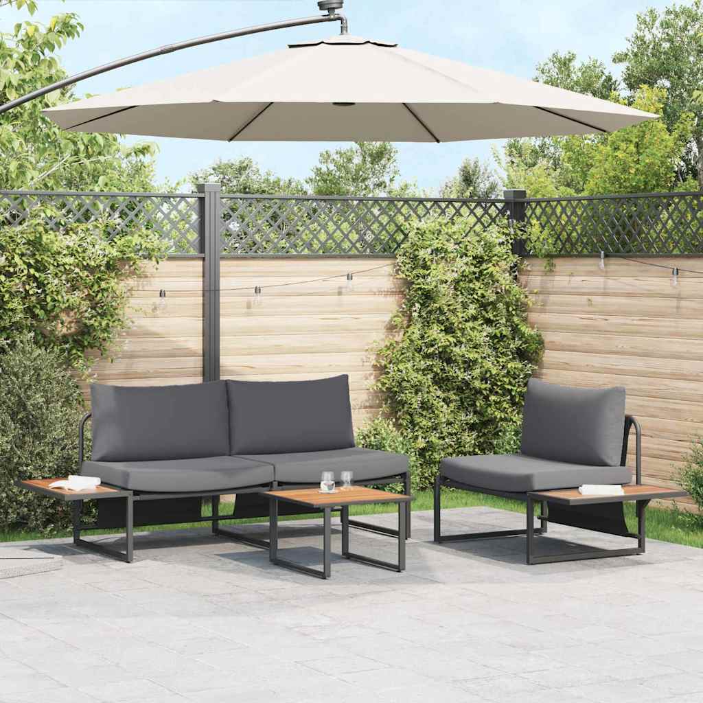 Garten Essgruppe 3 pcs Anthrazit Stahl