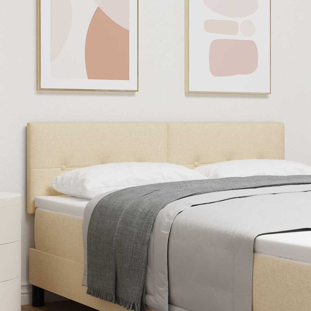 Höhenverstellbares Kopfteil mit Kopfteil Creme 160 cm Stoff