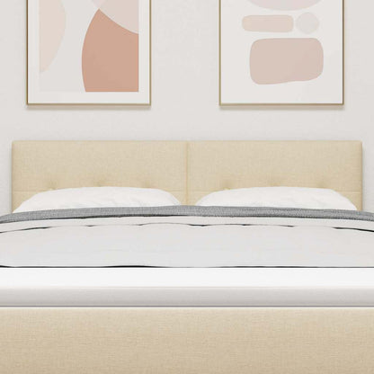 Höhenverstellbares Kopfteil mit Kopfteil Creme 160 cm Stoff