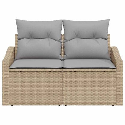 Garten-Sofa mit Kissen 123 x 62 x 69 cm Poly-Rattan