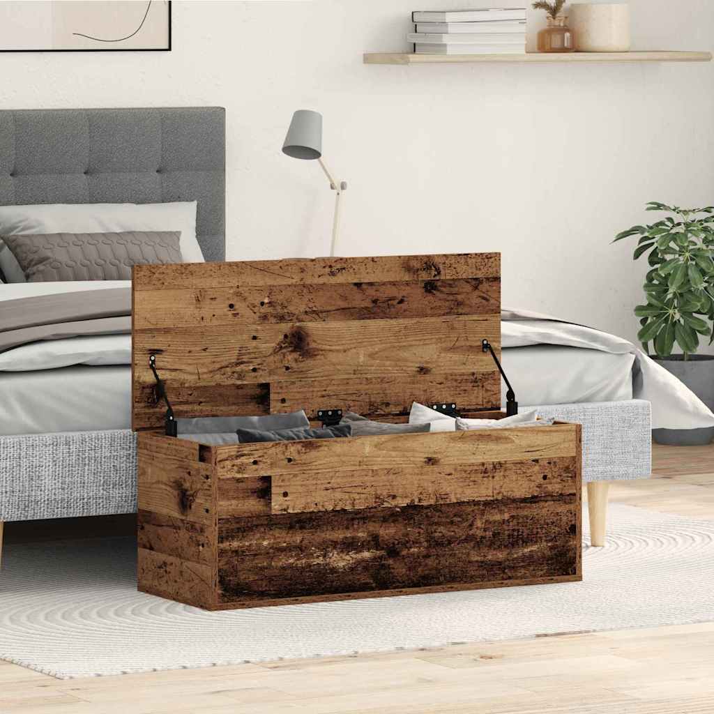 Aufbewahrungsbox Altholz 90 x 35 x 35 cm Holzwerkstoff