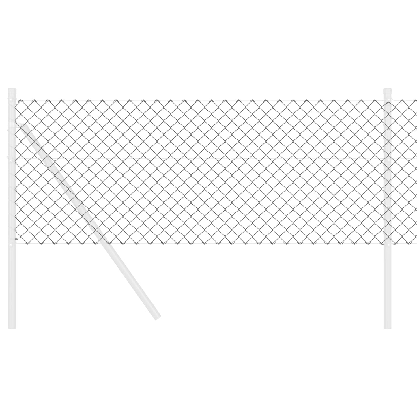 Kettenzaun Grau 25 x 0,4 m Stahl