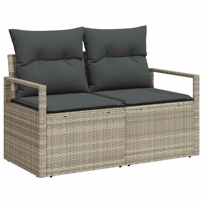 Garten-Sofa-Set mit Kissen 7 pcs Hellgrau