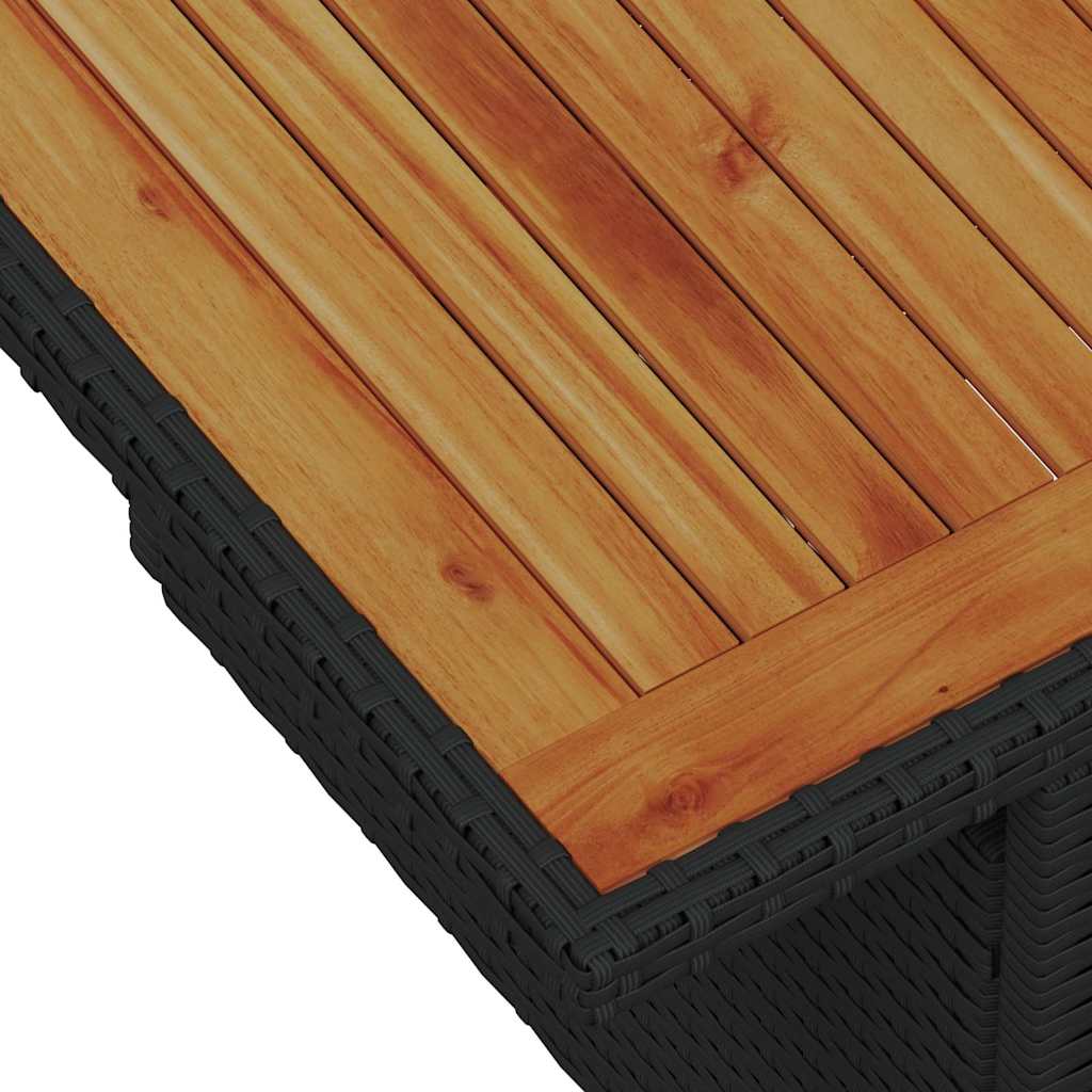 Garten-Sofa-Set mit Kissen mit Speicher 8 pcs Schwarz