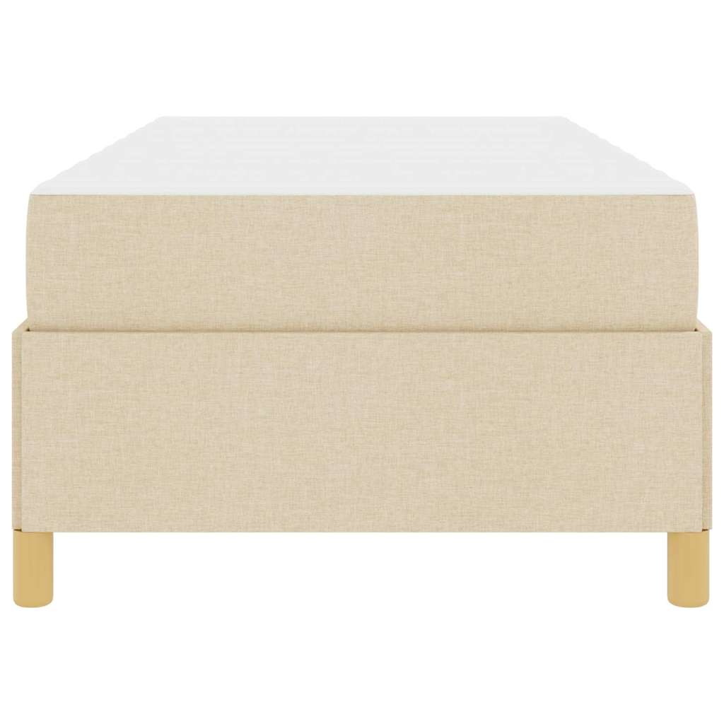 Bettrahmen mit Matratze Creme 100 x 200 cm Stoff